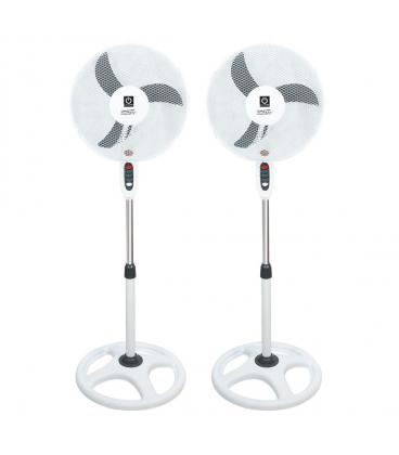 Ventilador de pie thulos et - f16sfv2 - pack 2 40cm - regulable hasta 1.3m - 45w
