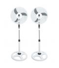 Ventilador de pie thulos et - f16sfv2 - pack 2 40cm - regulable hasta 1.3m - 45w