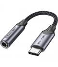 Adaptador audio vention bgmha/ jack 3.5 hembra - usb tipo-c macho/ 10cm/ gris