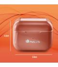 Auriculares Bluetooth NGS Ártica Bloom con estuche de carga/ Autonomía 6h/ Coral