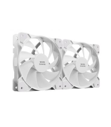 Ventiladores mars gaming mf-pwmx2/ 12cm/ blanco