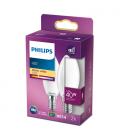 Bombilla Led Philips LED Classic/ Casquillo E14/ 4.3W/ 470 Lúmenes/ 2700K/ Pack de 2 Uds