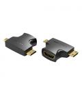 Vention Adaptador HDMI 2 en 1 AGFB0/ HDMI Hembra a Micro HDMI Macho - Mini HDMI Macho