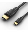 Vention CGYBF adaptador de cable de vídeo 1 m USB Tipo C DisplayPort Negro