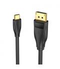 Vention CGYBH adaptador de cable de vídeo 2 m USB Tipo C DisplayPort Negro
