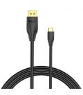 Vention CGYBH adaptador de cable de vídeo 2 m USB Tipo C DisplayPort Negro