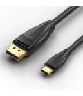Vention CGYBH adaptador de cable de vídeo 2 m USB Tipo C DisplayPort Negro
