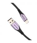 Vention USB 2.0 A Male to Lightning Male Cable Purple 1M Aluminum Alloy Type