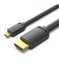 Vention Cable Micro HDMI 2.0 4K AGIBF/ HDMI Macho - Micro HDMI Macho/ 1m/ Negro