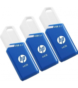 USB 3.1 HP 64GB X755W PACK DE 3 AZUL