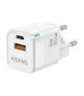 Cargador Gan de Pared Aisens ASCH-30W2P004-W/ 1xUSB Tipo-C/ 1xUSB/ 30W