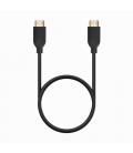 Cable HDMI 2.0 4K CCS Aisens A120-0728/ HDMI Macho - HDMI Macho/ Hasta 10W/ 2250Mbps/ 50cm/ Negro