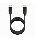 Cable DisplayPort 1.2 CCS 4K Aisens A124-0741/ DisplayPort Macho - DisplayPort Macho/ Hasta 5W/ 2300Mbps/ 3m/ Negro