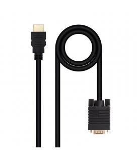 Cable conversor nanocable 10.15.4348/ hdmi macho - vga macho/ 1.8m/ negro