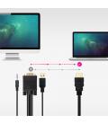 Nanocable Cable Conversor HDMI a VGA+Audio+USB, 1.8 m, Negro