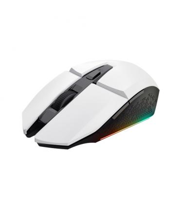 Ratón Gaming Inalámbrico Trust Gaming GXT 110 Felox/ Batería recargable/ Hasta 4800 DPI/ Blanco