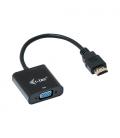 i-tec HDMI2VGAADA adaptador de cable de vídeo 0,15 m HDMI VGA Negro