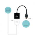 i-tec HDMI2VGAADA adaptador de cable de vídeo 0,15 m HDMI VGA Negro