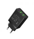 Vention Cargador de Pared FBAB0-EU/ 2xUSB/ 18W/ Negro