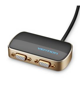 Vention Divisor VGA con Alimentación Externa DBABF/ VGA Macho/ 2x VGA Hembra