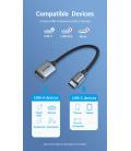Vention Conversor CCWHB/ USB Tipo-C Macho - USB Hembra/ 15cm
