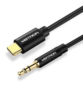 Vention Cable Conversor Audio BGABF/ USB Tipo-C Macho - Jack 3.5 Macho/ 1m/ Negro