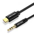 Vention Cable Conversor Audio BGABF/ USB Tipo-C Macho - Jack 3.5 Macho/ 1m/ Negro