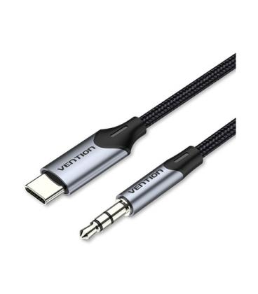 Vention Cable Conversor Audio BGKHF/ USB Tipo-C Macho - Jack 3.5 Macho/ 1m/ Gris