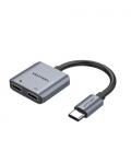 Vention Conversor USB Tipo-C BGZHA/ USB Tipo-C Macho - 2x USB Tipo-C Hembra (Audio y Carga)