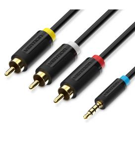 Vention Cable Estéreo BCBBG/ Jack 3.5 Macho - 3x RCA Macho/ 1.5m/ Negro