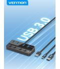 Vention Hub USB 3.0 CHWBF/ 4xUSB/ 1xUSB Tipo-C PD/ Incluye cable Carga USB Macho - USB Tipo-C Macho