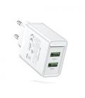 Vention Cargador de Pared FBAW0-EU/ 2xUSB/ 18W/ Blanco