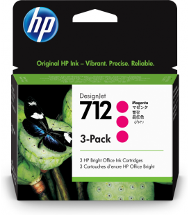 TINTA HP 712 MAGENTA PACK 3