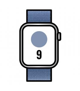 Apple watch series 9/ gps/ 41mm/ caja de aluminio plata/ correa deportiva loop azul invierno