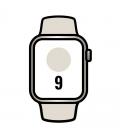 Apple watch series 9/ gps/ 45mm/ cellular/ caja de aluminio blanco estrella/ correa deportiva blanco estrella m/l