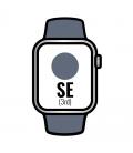 Apple watch se 3rd/ gps/ 44mm/ caja de aluminio plata/ correa deportiva azul tempestad m/l