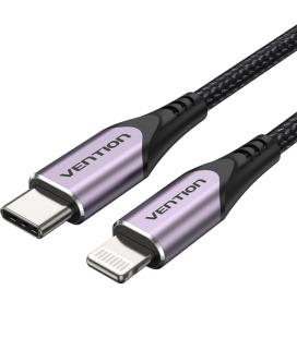 Vention Cable USB 2.0 Tipo-C Lightning TACVF/ USB Tipo-C Macho - Lightning Macho/ 1m/ Morado
