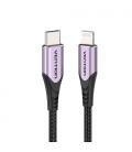 Vention Cable USB 2.0 Tipo-C Lightning TACVF/ USB Tipo-C Macho - Lightning Macho/ 1m/ Morado