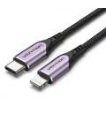 Vention Cable USB 2.0 Tipo-C Lightning TACVF/ USB Tipo-C Macho - Lightning Macho/ 1m/ Morado