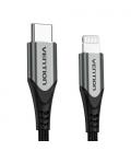 Vention Cable USB 2.0 Tipo-C Lightning TACHH/ USB Tipo-C Macho - Lightning Macho/ 2m/ Gris y Negro