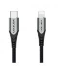 Vention Cable USB 2.0 Tipo-C Lightning TACHH/ USB Tipo-C Macho - Lightning Macho/ 2m/ Gris y Negro