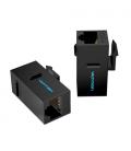 Vention Adaptador Conector RJ45 IPGB0-5 Cat6 UTP/ RJ45 Hembra - RJ45 Hembra/ 5 uds/ Negro