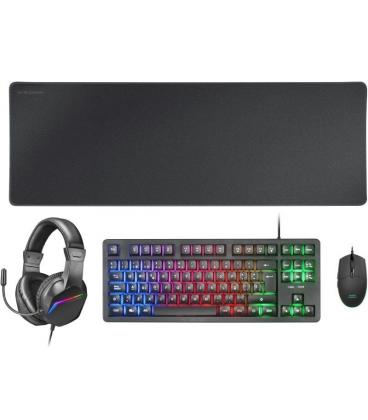 Pack gaming mars gaming mcp-rgb3/ teclado rgb + ratón óptico + alfombrilla xxl + auriculares