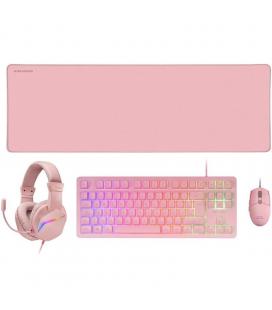 Pack gaming mars gaming mcp-rgb3p/ teclado rgb + ratón óptico + alfombrilla xxl + auriculares