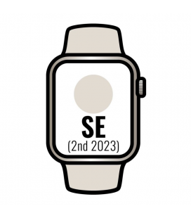 Apple watch se 2 gen 2023/ gps/ 40mm/ caja de aluminio blanco estrella/ correa deportiva blanco estrella s/m