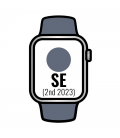 Apple watch se 2 gen 2023/ gps/ 44mm/ caja de aluminio plata/ correa deportiva azul tempestad s/m