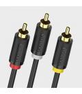 Vention Cable Estéreo BCABH/ 3x RCA Macho - 3x RCA Macho/ 2m/ Negro