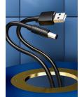 Vention Cable Alimentación CEYBF/ USB-A Macho - DC 5.5mm/ 1m/ Negro