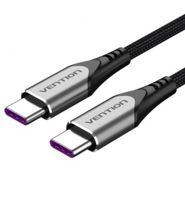 Vention Cable USB 2.0 Tipo-C 5A 100W TAEHF/ USB Tipo-C Macho - USB Tipo-C Macho/ 1m/ Gris