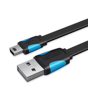 Vention Cable USB 2.0 VAS-A14-B100/ Mini USB Macho - USB Macho/ 1m/ Azul y Negro
